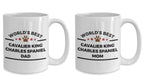 Cavalier King Charles Spaniel Dog Dad and Mom Coffee Mugs Gift Set of 2