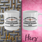 Cavalier King Charles Spaniel Dog Dad and Mom Coffee Mugs Gift Set of 2