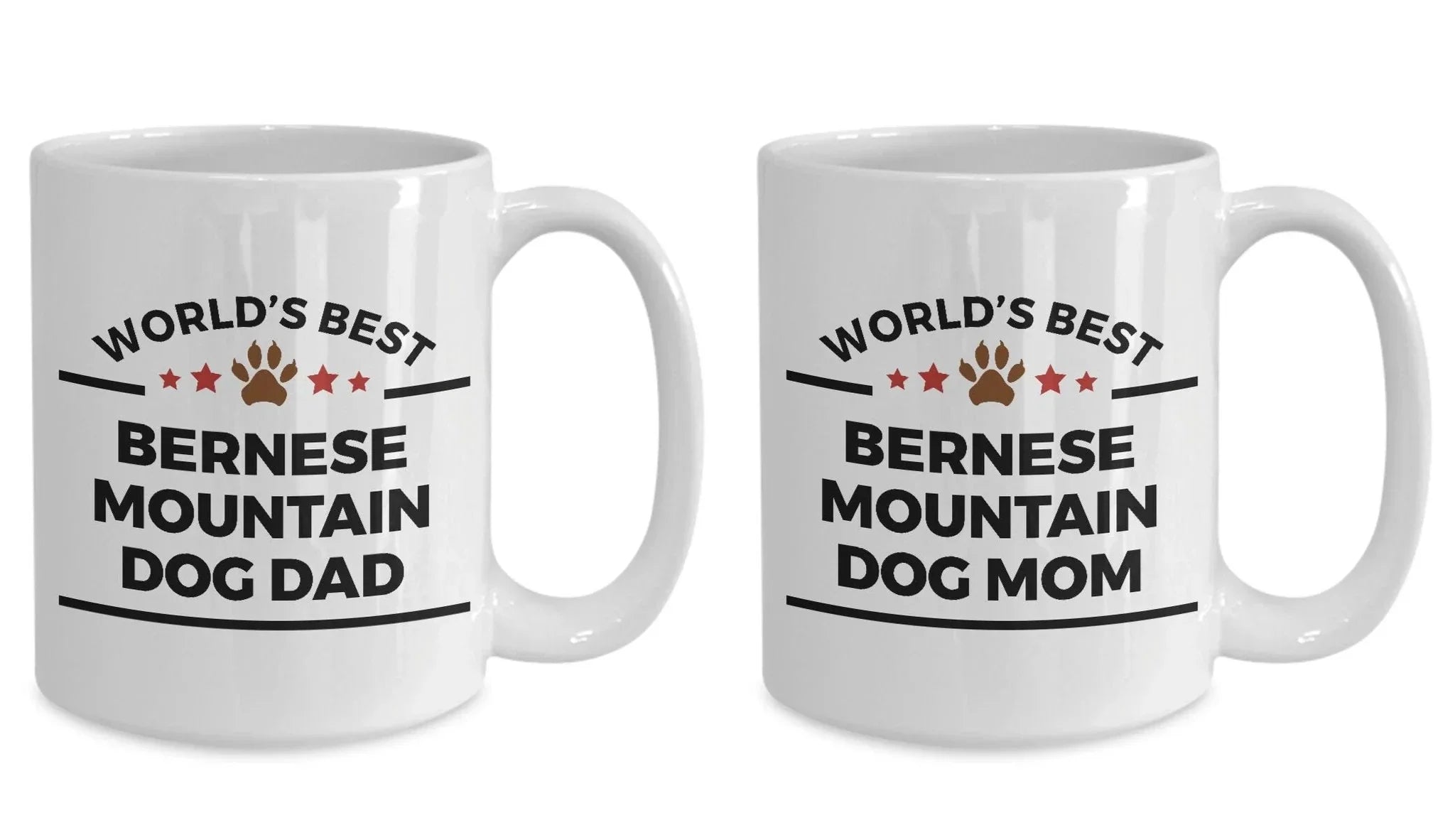 Bernese Mountain Dog Dad and Mom Coffee Couples - Mug Set of 2