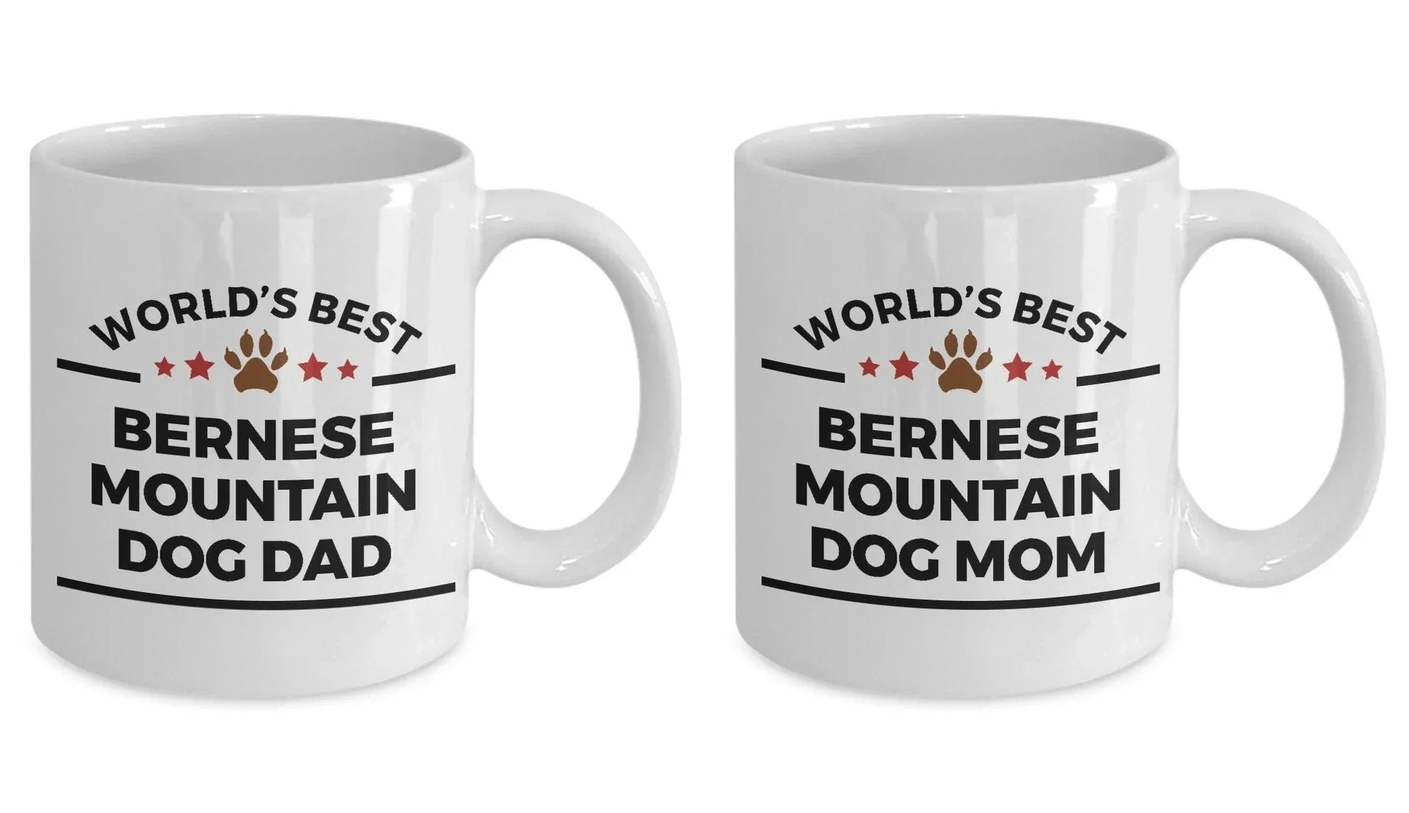 Bernese Mountain Dog Dad and Mom Coffee Couples - Mug Set of 2