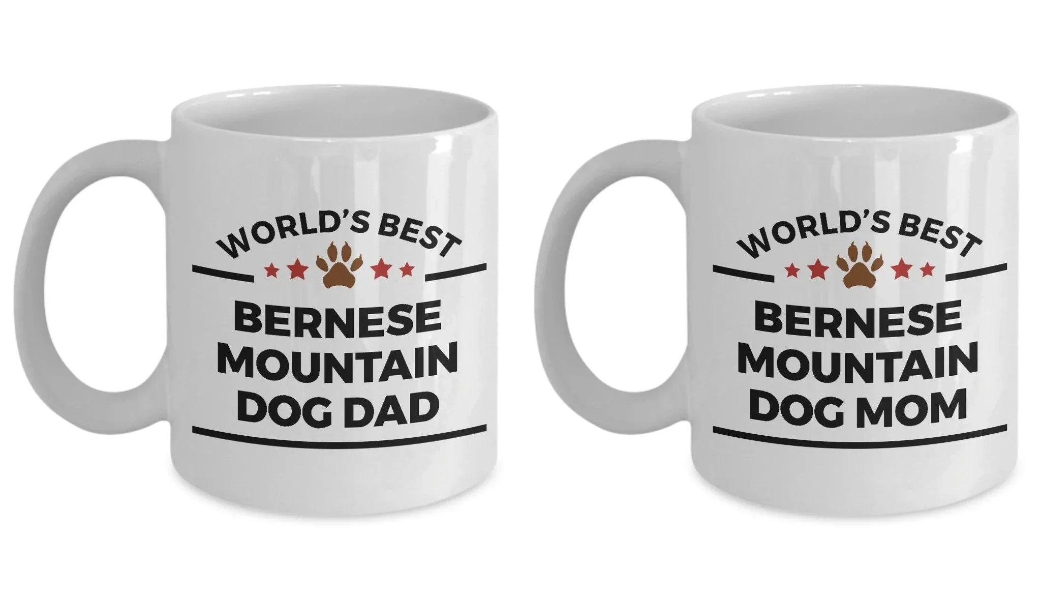 Bernese Mountain Dog Dad and Mom Coffee Couples - Mug Set of 2