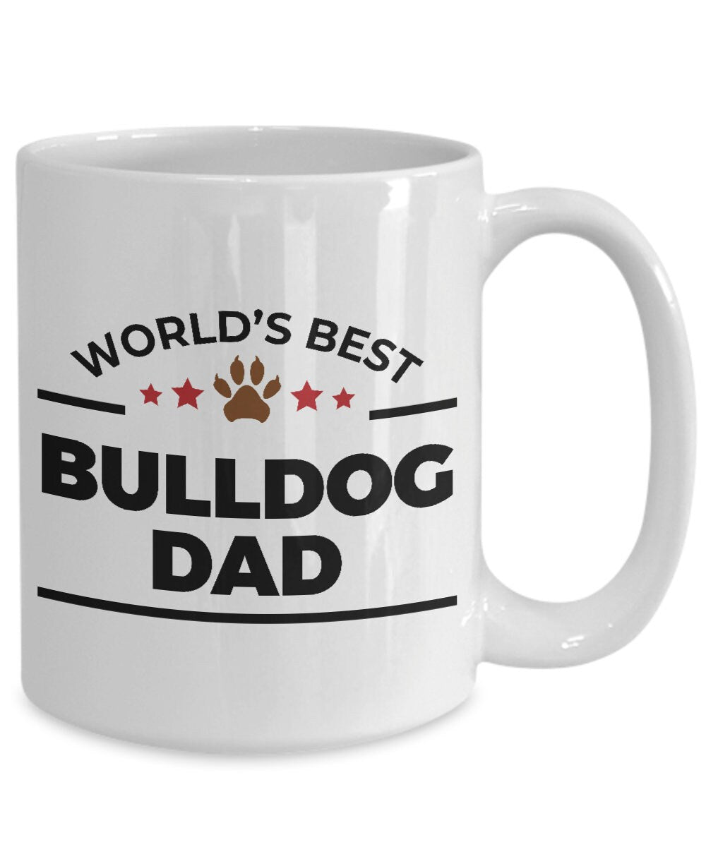 Bulldog Dog Best Dad Coffee Mug - Mallard Moon Gift Shop