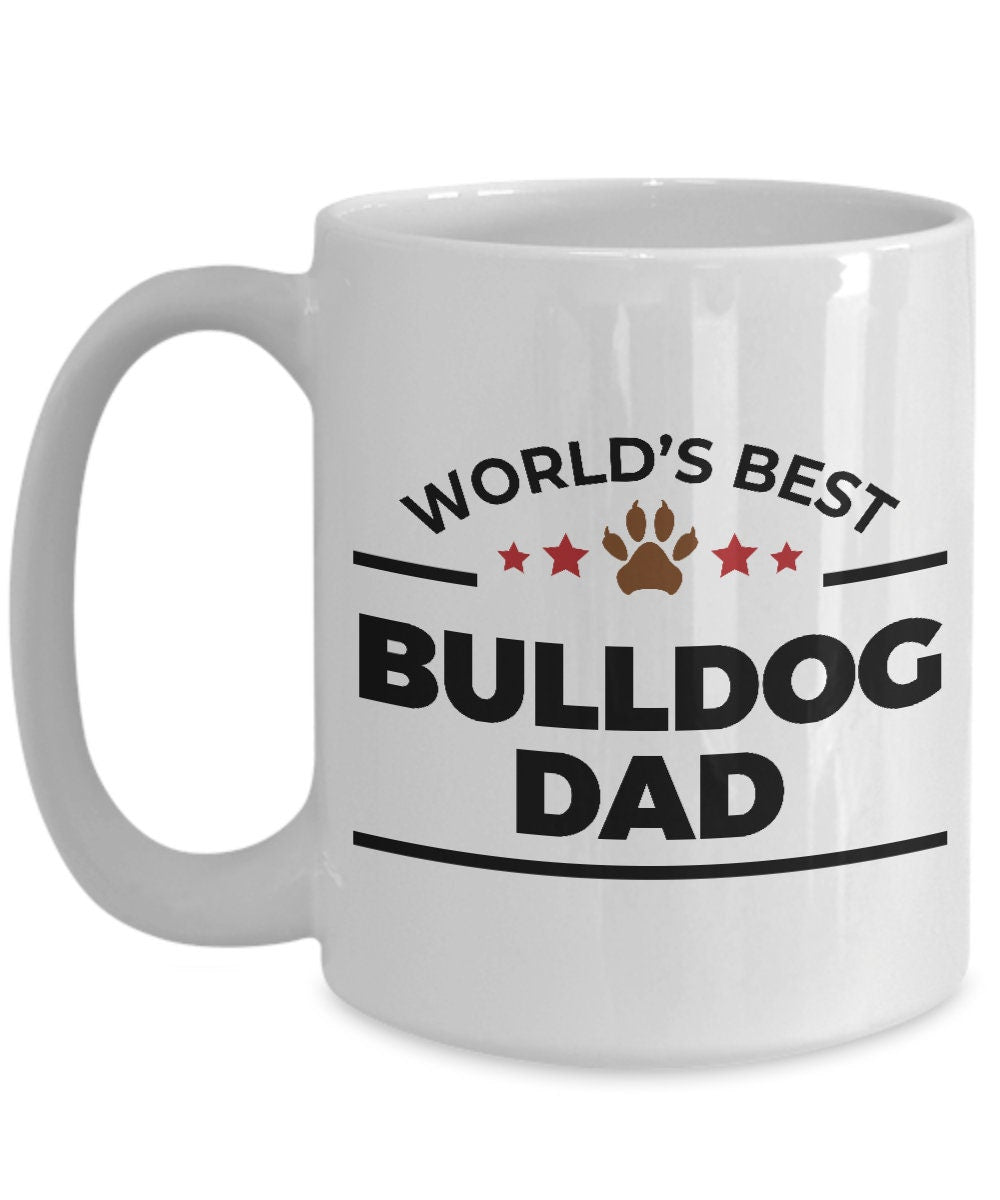 Bulldog Dog Best Dad Coffee Mug - Mallard Moon Gift Shop