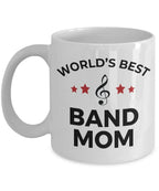 Best Band Mom Ceramic Coffee Mug Personalized white, two-tone black, red, navy, pink