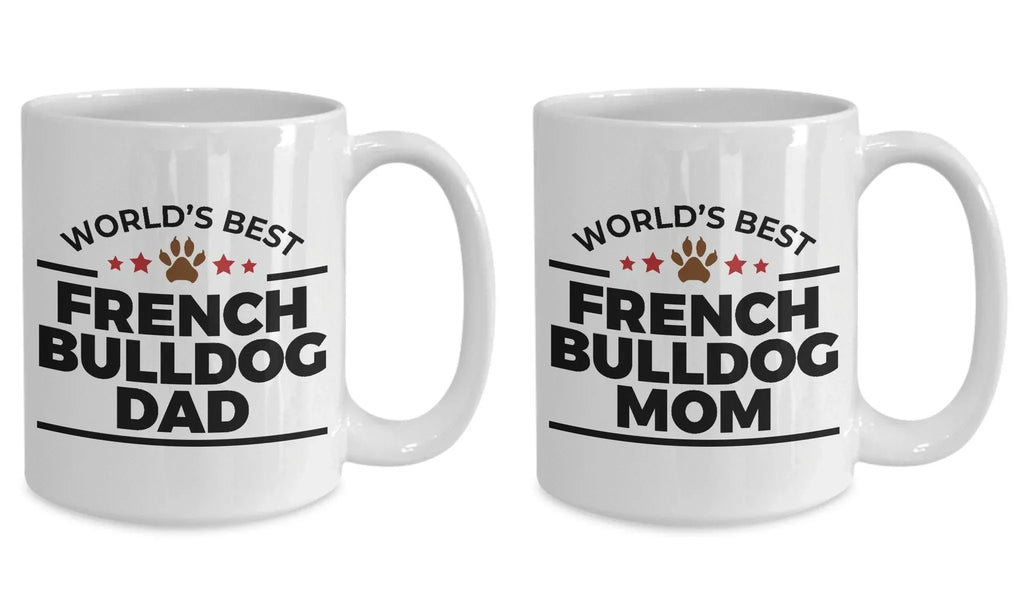 French Bulldog Mom and Dad - Couples Coffee Mugs - Set of 2