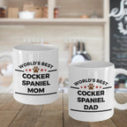 Cocker Spaniel Dog Dad and Mom Coffee Mugs Set of 2