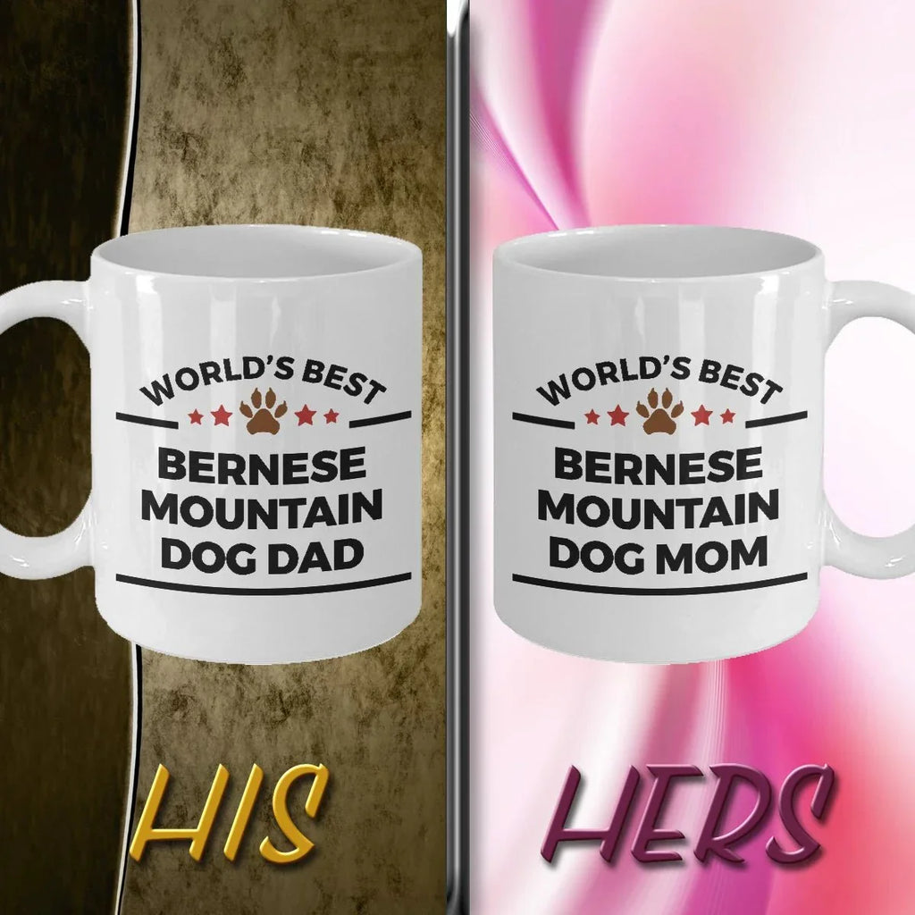 Bernese Mountain Dog Dad and Mom Coffee Couples - Mug Set of 2