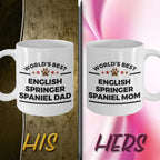 English Springer Spaniel Dog Dad and Mom Coffee Mug Set of 2