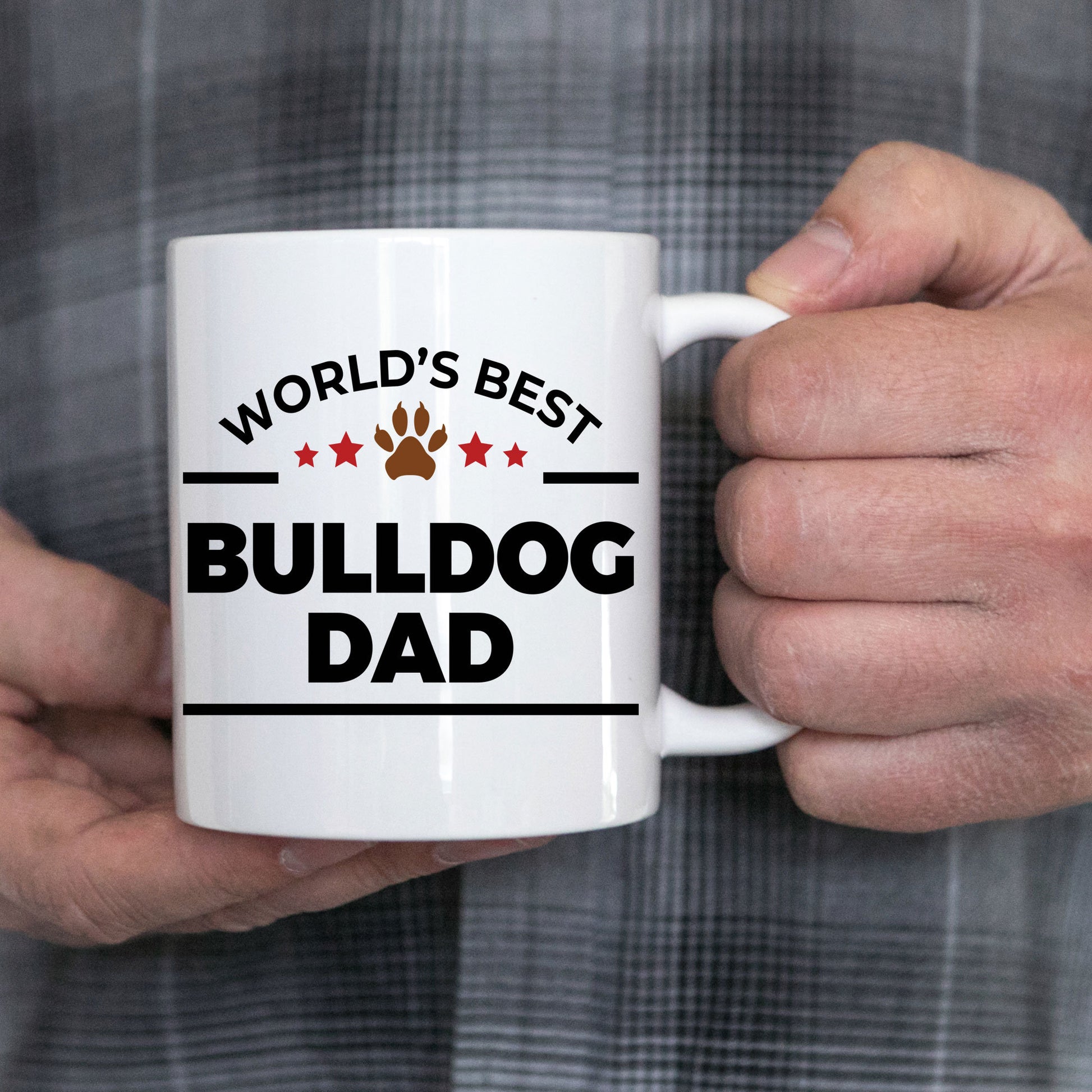 Bulldog Dog Best Dad Coffee Mug - Mallard Moon Gift Shop