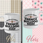 French Bulldog Mom and Dad - Couples Coffee Mugs - Set of 2