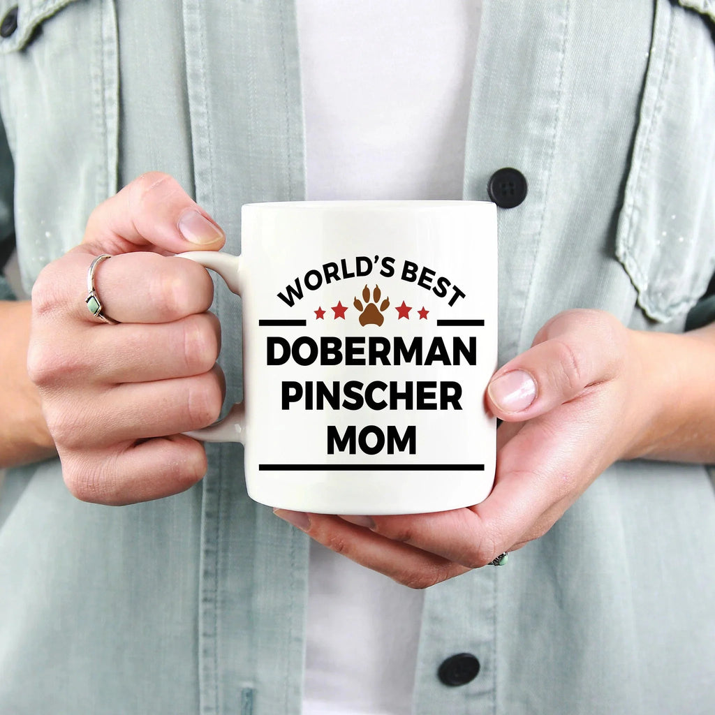 Doberman Pinscher Dog Mom Custom Ceramic Coffee Mug personalized