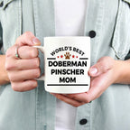 Doberman Pinscher Dog Mom Custom Ceramic Coffee Mug personalized