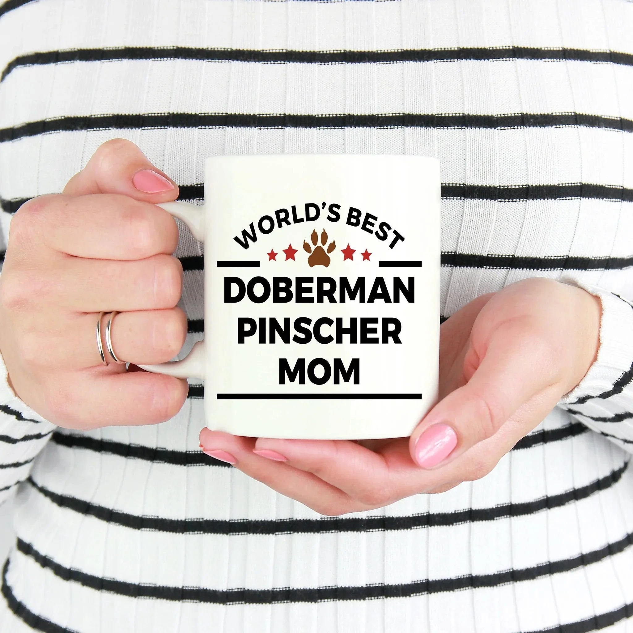 Doberman Pinscher Dog Mom Custom Ceramic Coffee Mug personalized