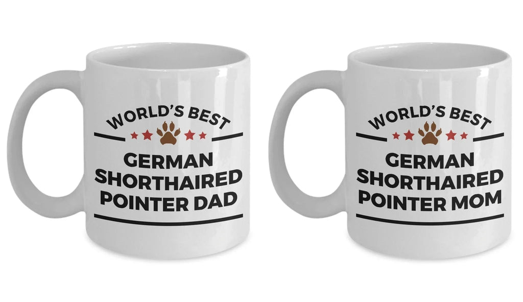 German Shorthaired Pointer Dog Dad and Mom Mug - Set of 2 - His and Hers