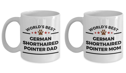 German Shorthaired Pointer Dog Dad and Mom Mug - Set of 2 - His and Hers - Mallard Moon Gift Shop