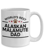 Alaskan Malamute Dog Dad Mug - Durable Ceramic Craftsmanship With Fade Resistant Full Wrap Sublimation Graphics