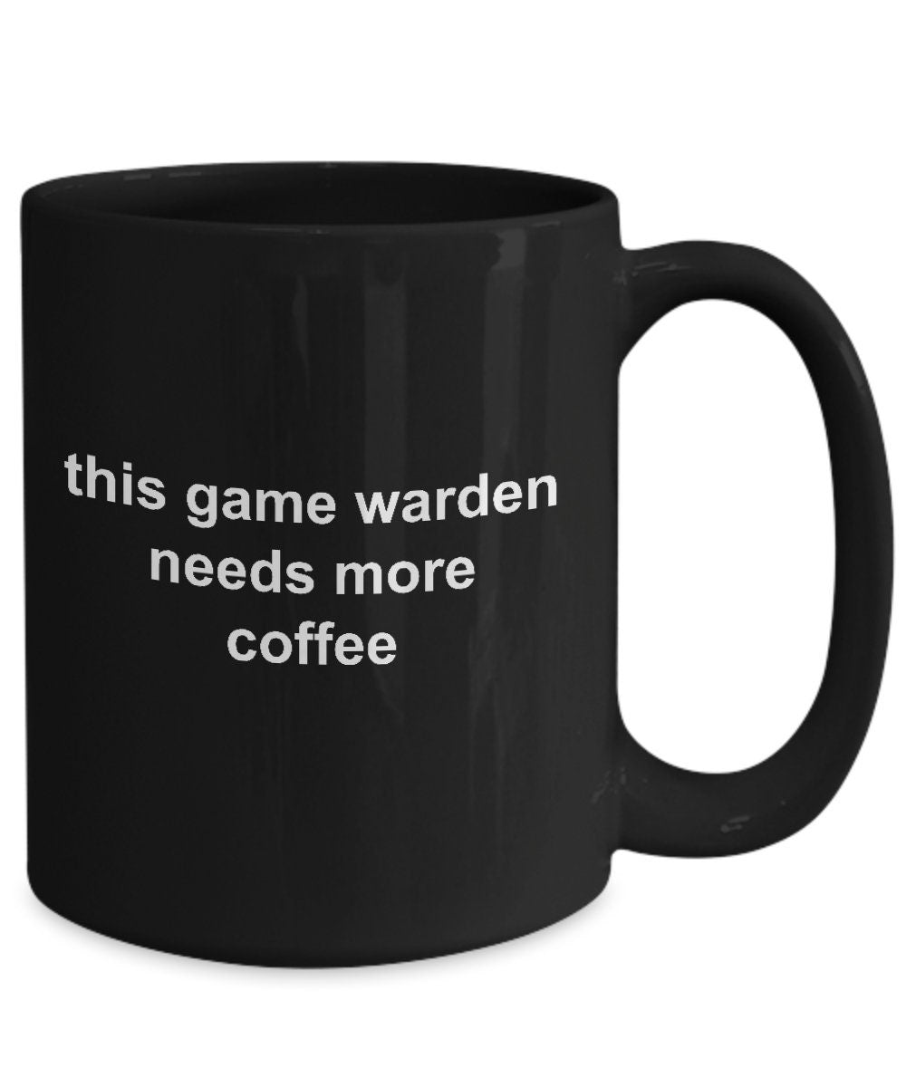 Game Warden Black Coffee Mug - Mallard Moon Gift Shop