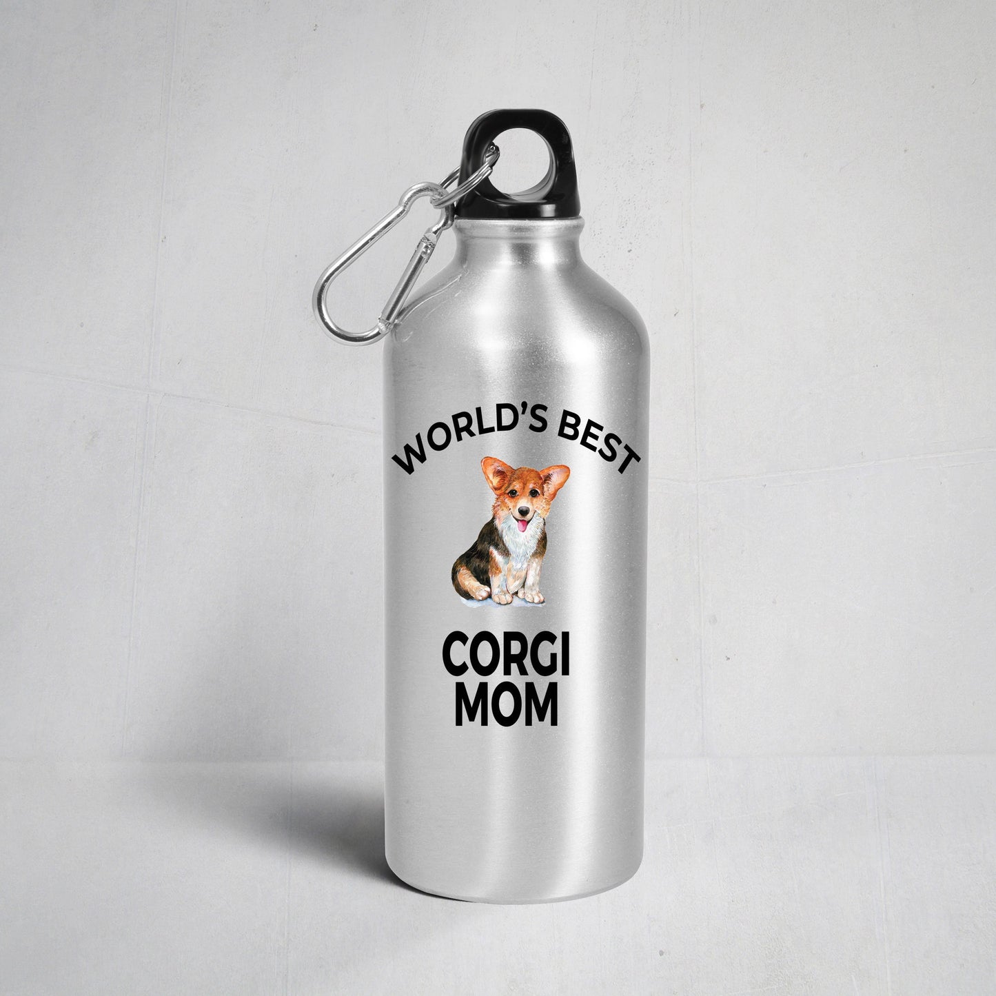 Corgi Dog Lover Gift Word's Best Mom Birthday Mother's Day Present Aluminum BPA-free Water Bottle - Mallard Moon Gift Shop