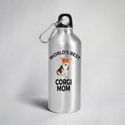 Corgi Dog Lover Gift Word's Best Mom Birthday Mother's Day Present Aluminum BPA-free Water Bottle - Mallard Moon Gift Shop