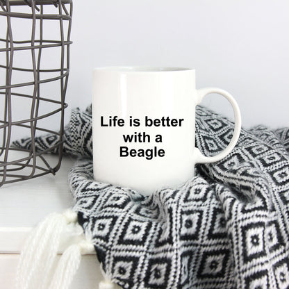 Beagle Dog Mug - Life is Better with a Beagle - Mallard Moon Gift Shop