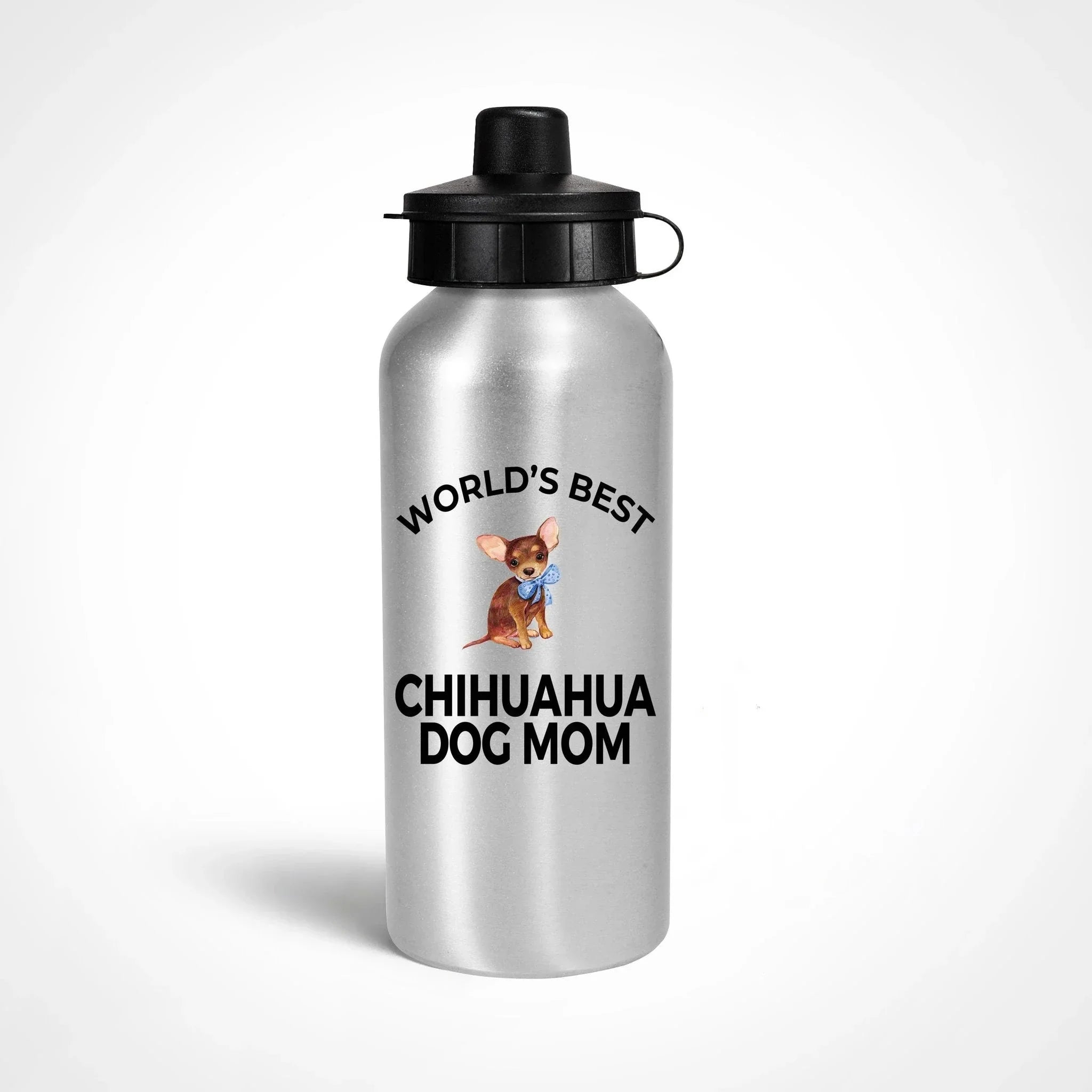 Chihuahua Dog Lover Gift Word's Best Mom Birthday Mother's Day Present Aluminum BPA-free Water Bottle