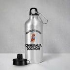 Chihuahua Dog Lover Gift Word's Best Mom Birthday Mother's Day Present Aluminum BPA-free Water Bottle