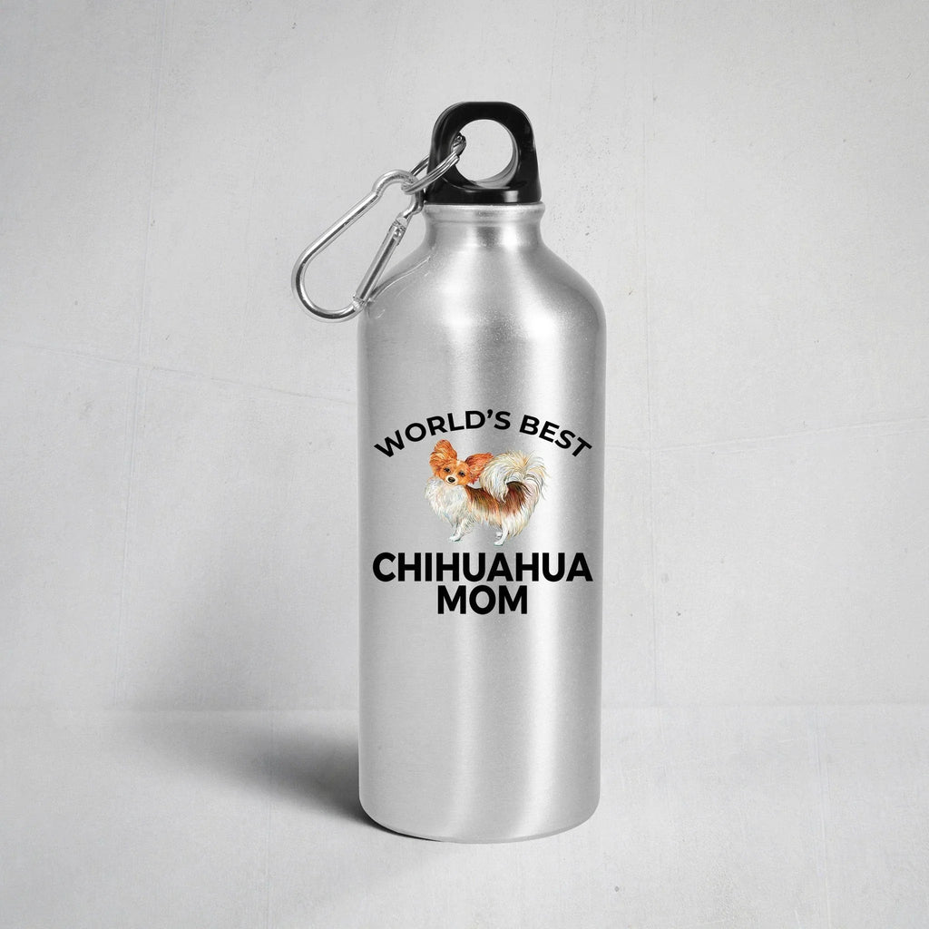Chihuahua Long Haired Dog Mom Aluminum BPA-free Water Bottle