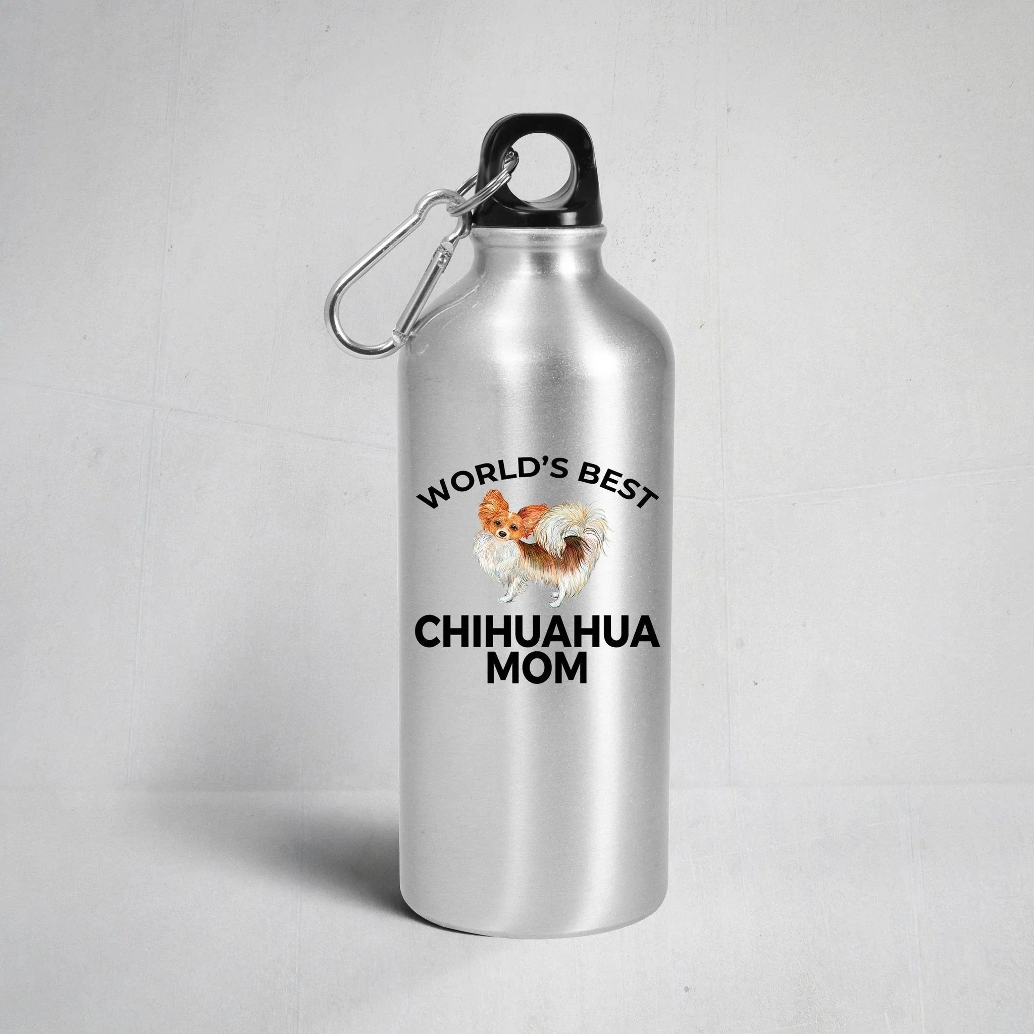 Chihuahua Long Haired Dog Mom Aluminum BPA-free Water Bottle