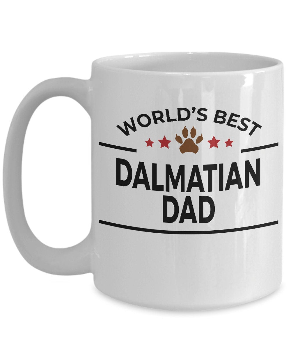 Dalmatian Dog Dad White Ceramic Mug - Mallard Moon Gift Shop
