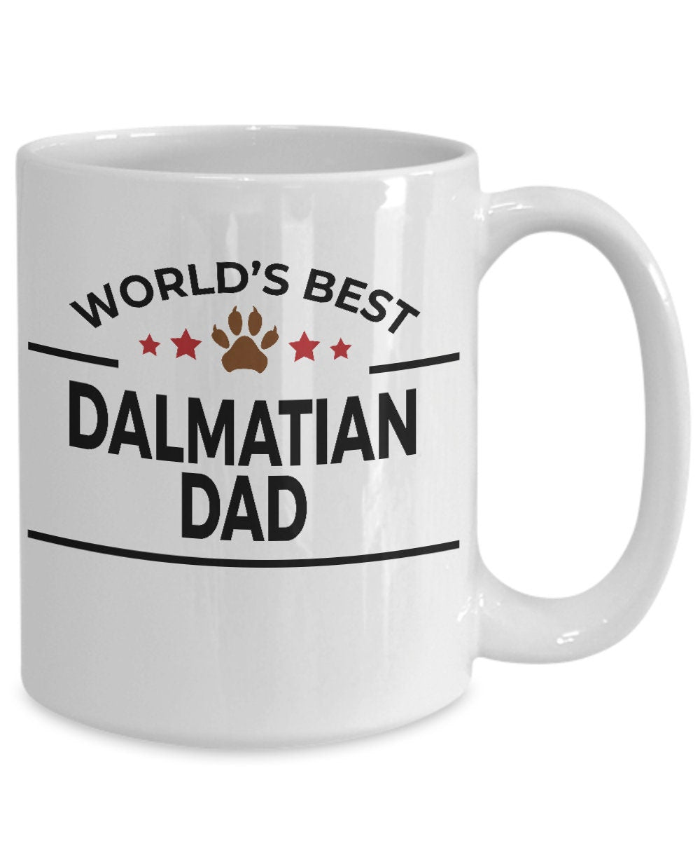 Dalmatian Dog Dad White Ceramic Mug - Mallard Moon Gift Shop