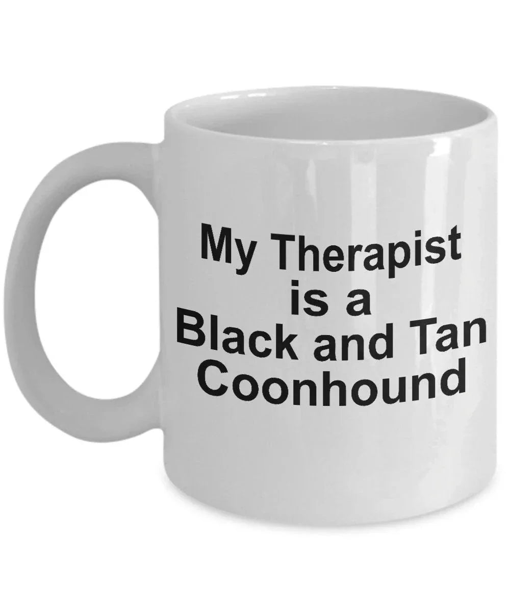 Black and Tan Coonhound Dog Therapist Mug