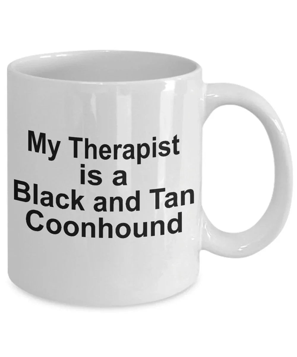 Black and Tan Coonhound Dog Therapist Mug