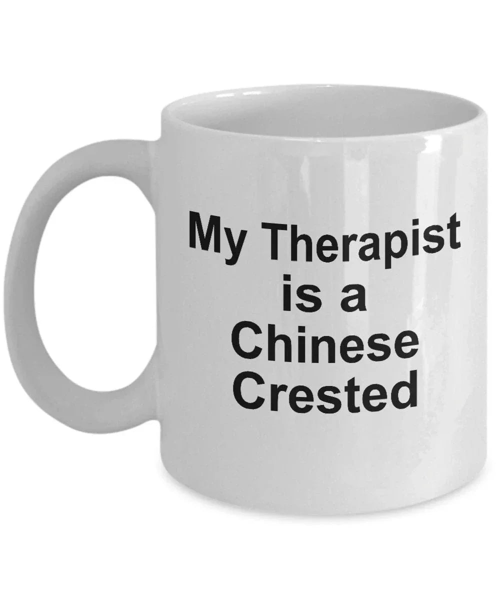 Chinese Crested Dog Therapist Custom Ceramic Coffee Mug