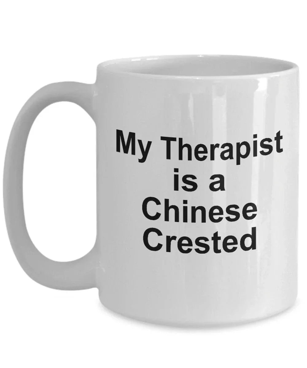 Chinese Crested Dog Therapist Custom Ceramic Coffee Mug