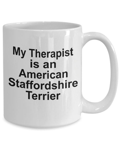 American Staffordshire Terrier Dog Therapist Mug - Mallard Moon Gift Shop