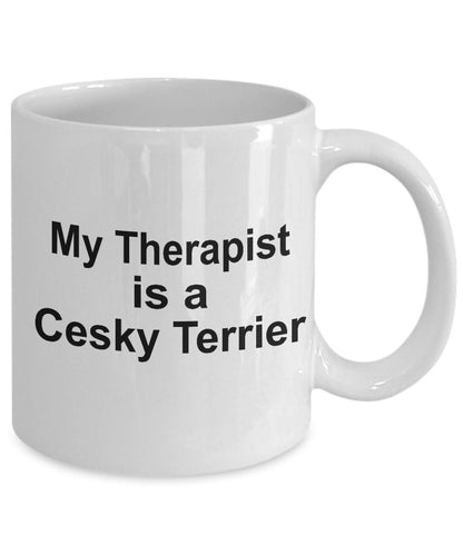 Cesky Terrier Dog Therapist Mug - Mallard Moon Gift Shop