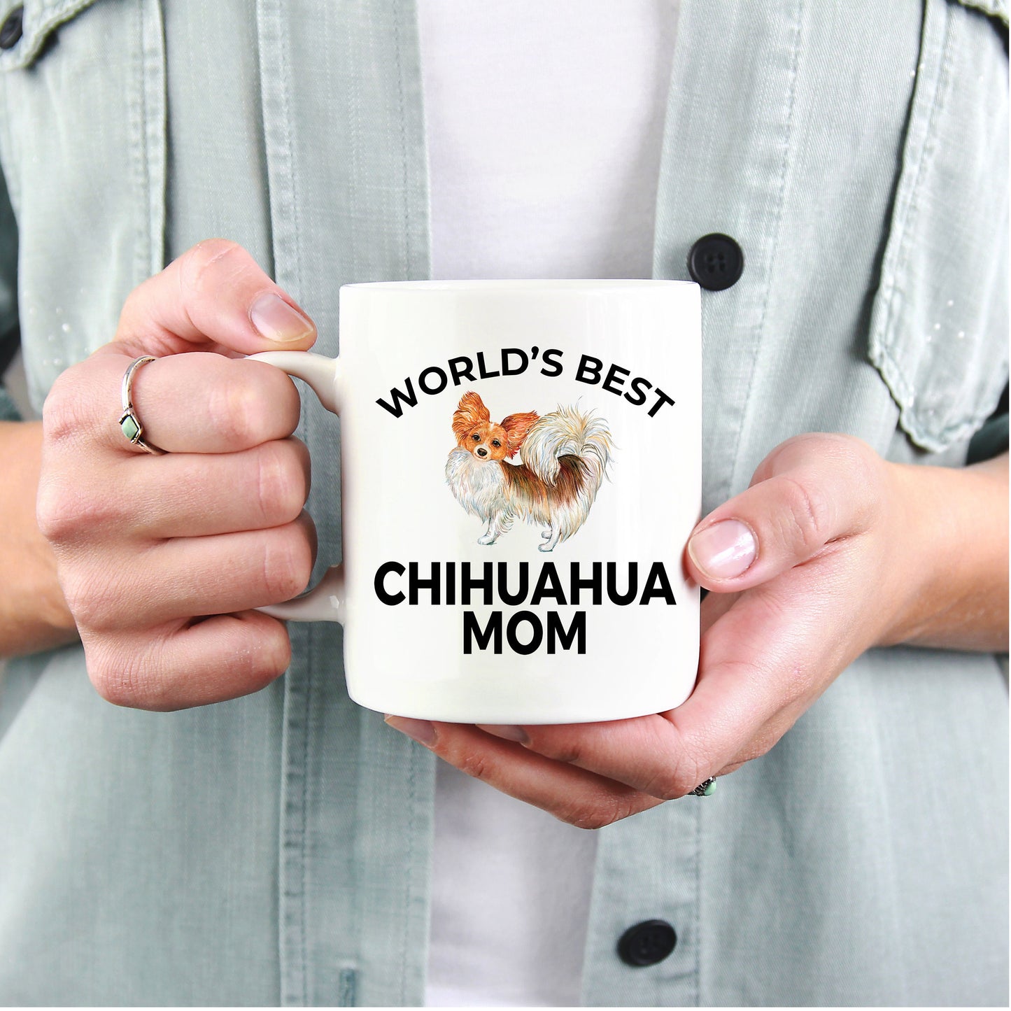 Chihuahua Long Haired Dog Mom Mug - Mallard Moon Gift Shop