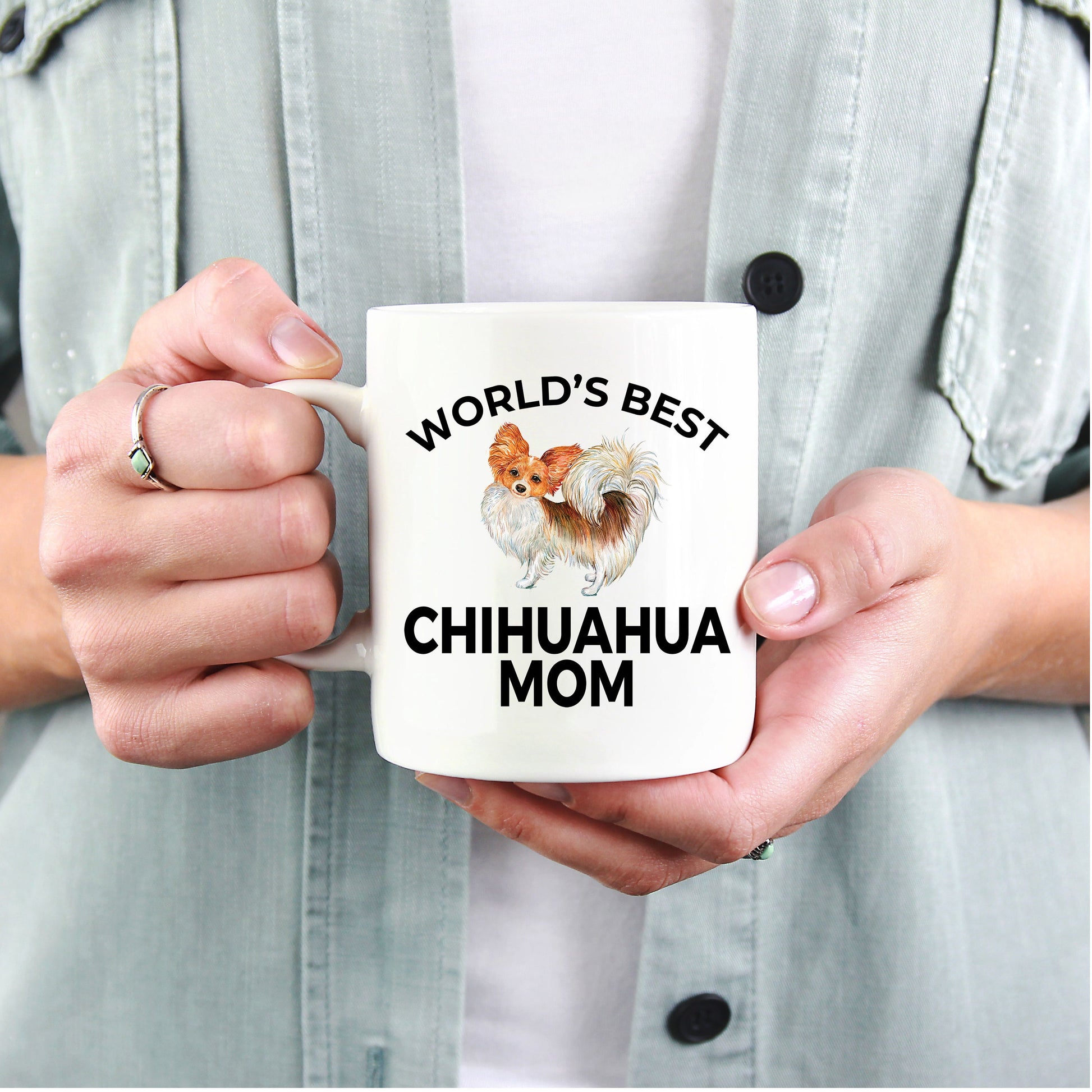 Chihuahua Long Haired Dog Mom Mug - Mallard Moon Gift Shop