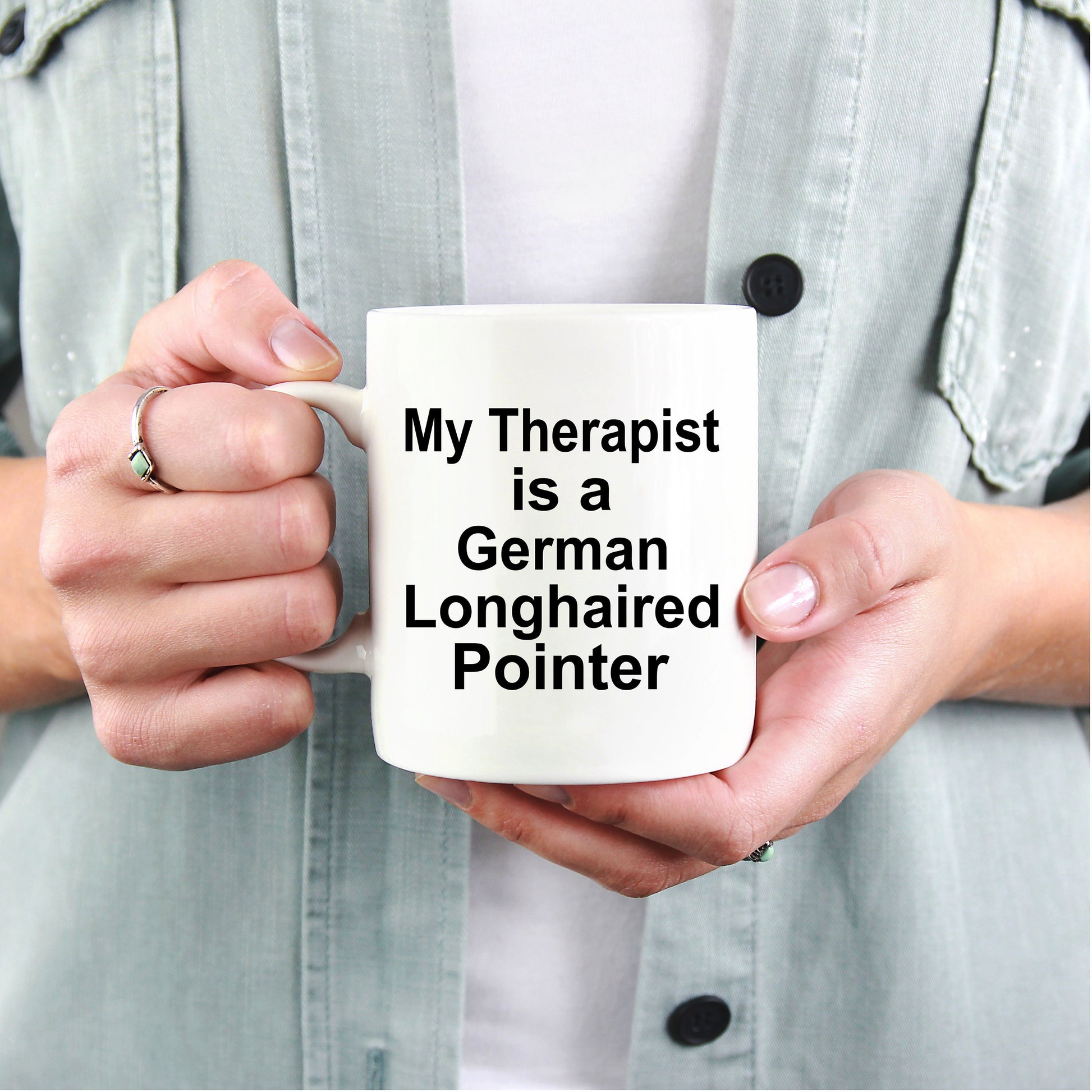 German Longhaired Pointer Dog Therapist Mug - Mallard Moon Gift Shop