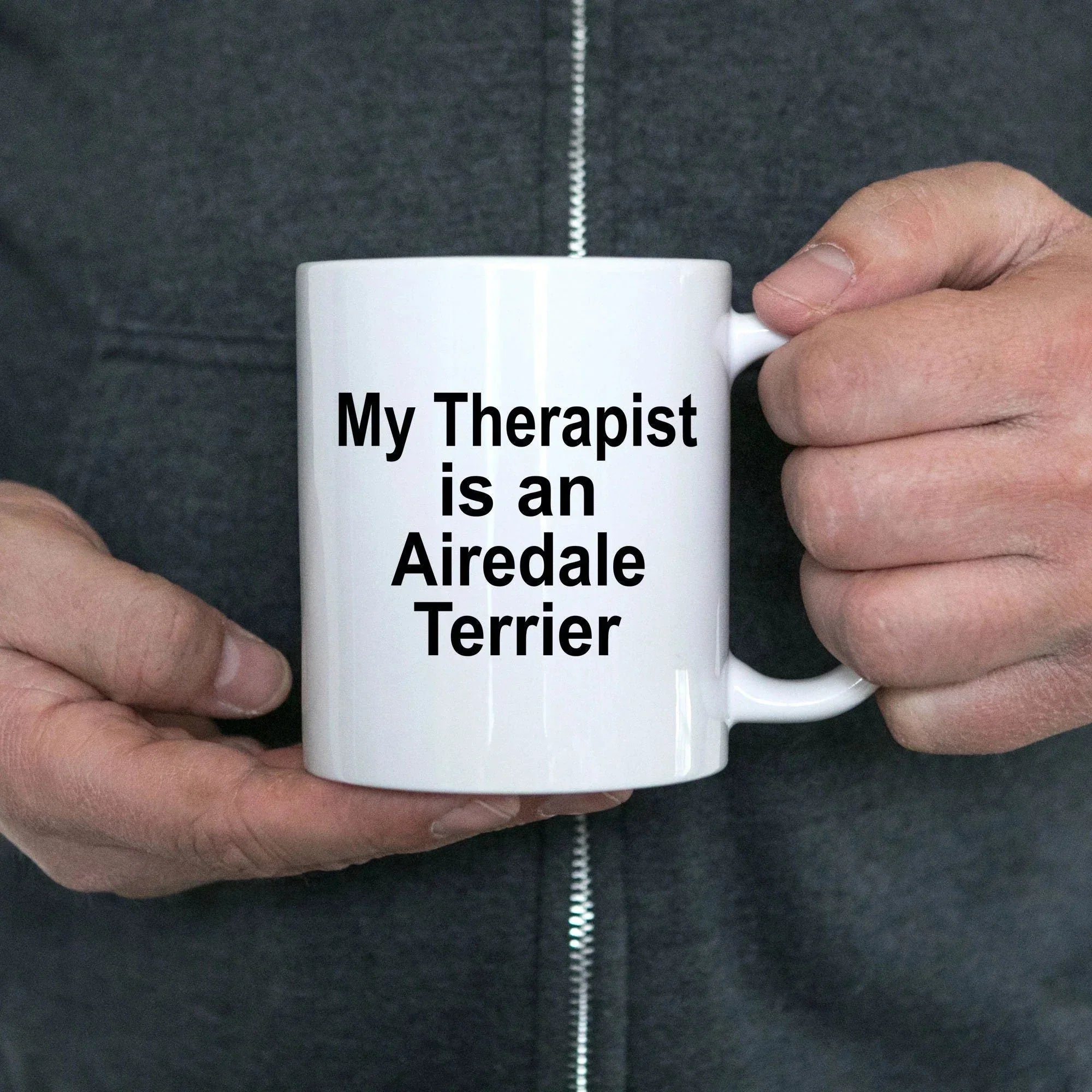 Airedale Terrier Dog Therapist Custom Ceramic Coffee Mug