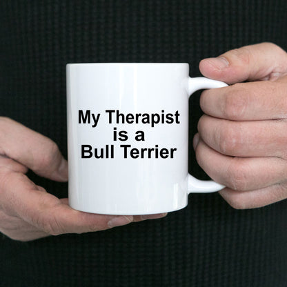Bull Terrier Therapist Dog Mug - Mallard Moon Gift Shop