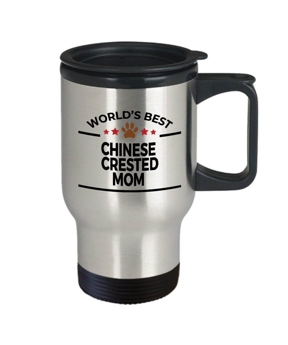 Chinese Crested Dog Mom Travel Tumbler Mug - Mallard Moon Gift Shop