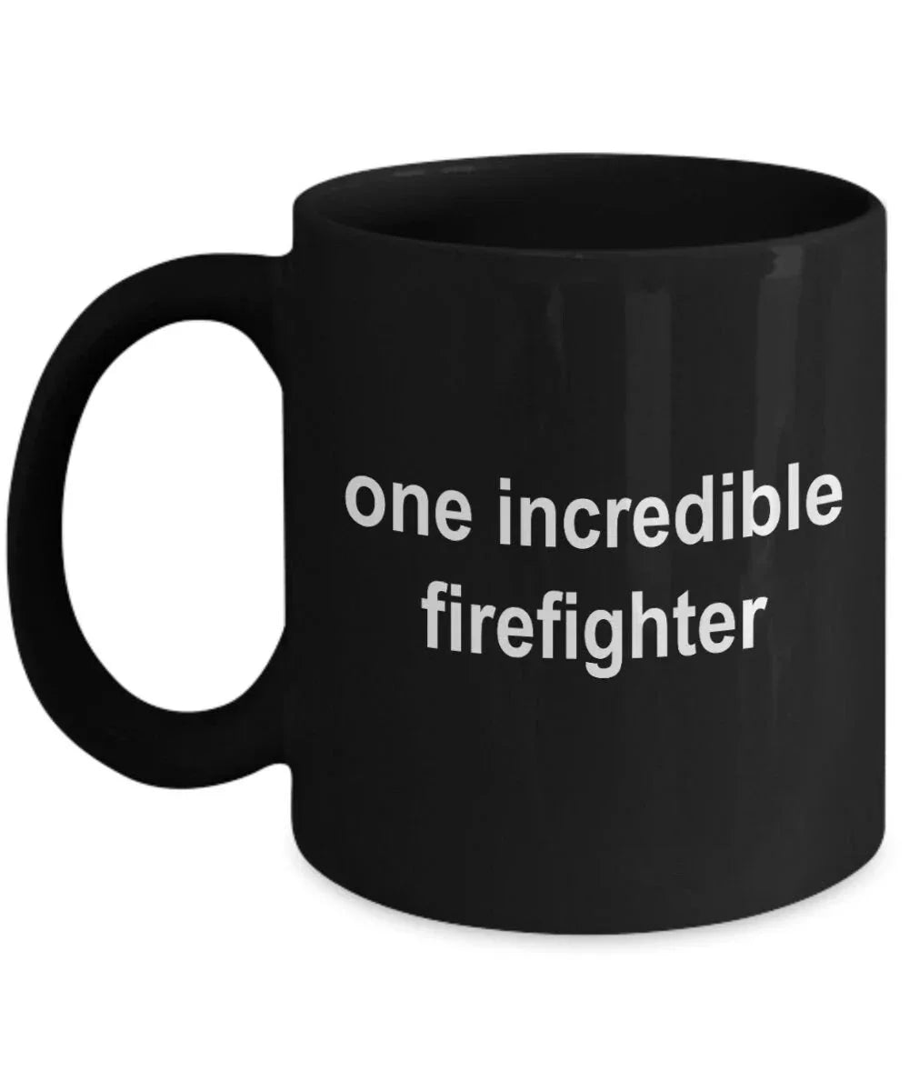 Firefighter Black Ceramic Coffee Mug