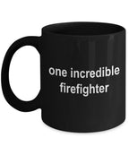Firefighter Black Ceramic Coffee Mug
