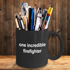 Firefighter Black Ceramic Coffee Mug