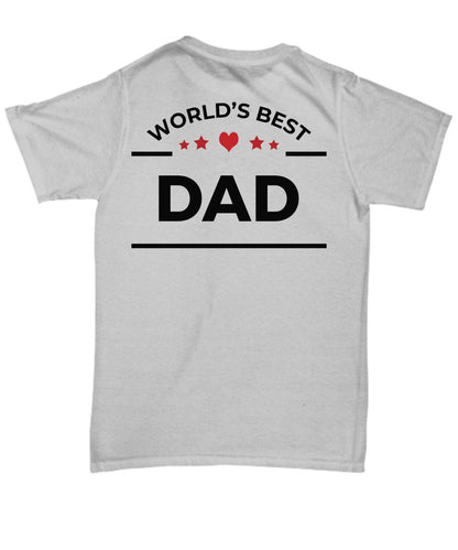 Father's Day Birthday Gift World's Best Dad Unisex Tee Shirt - Mallard Moon Gift Shop