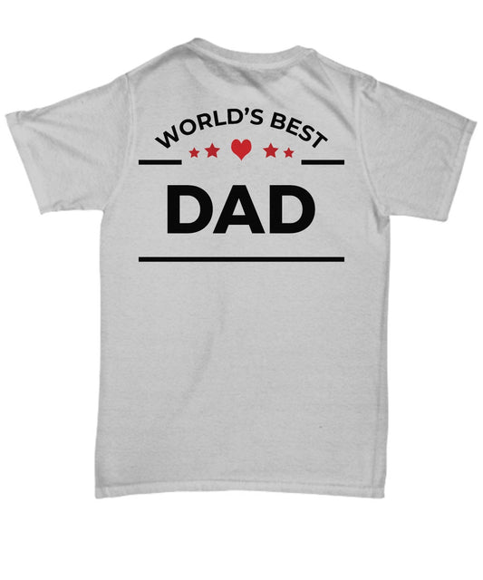 Father's Day Birthday Gift World's Best Dad Unisex Tee Shirt - Mallard Moon Gift Shop