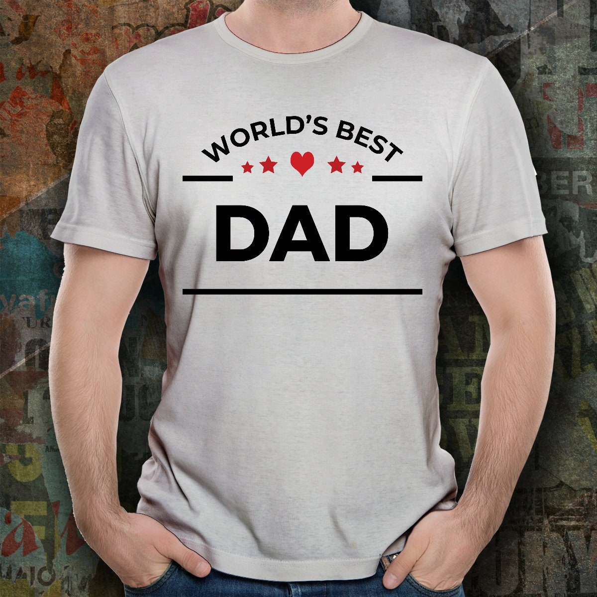 Father's Day Birthday Gift World's Best Dad Unisex Tee Shirt - Mallard Moon Gift Shop