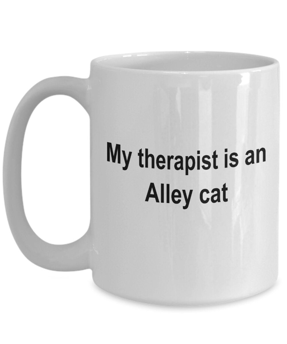 Alley Cat Therapist Gift Coffee Mug - Mallard Moon Gift Shop