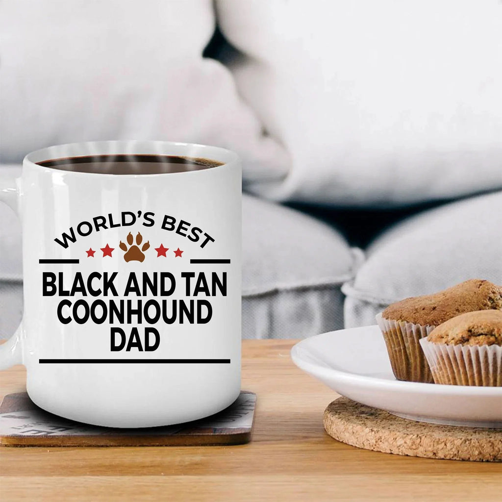 Black and Tan Coonhound Dog Dad Mug